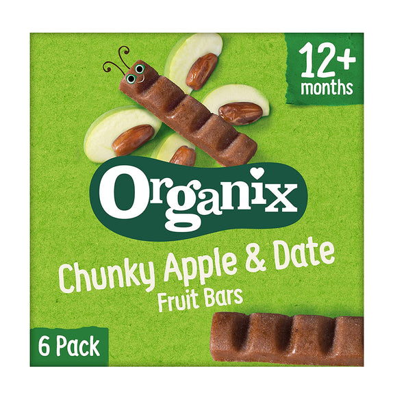 Organix Chunky Apple & Date Organic Fruit Bars - MamaApp