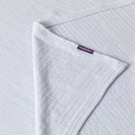 ClevaMama Cellular Blanket - Blue - MamaApp