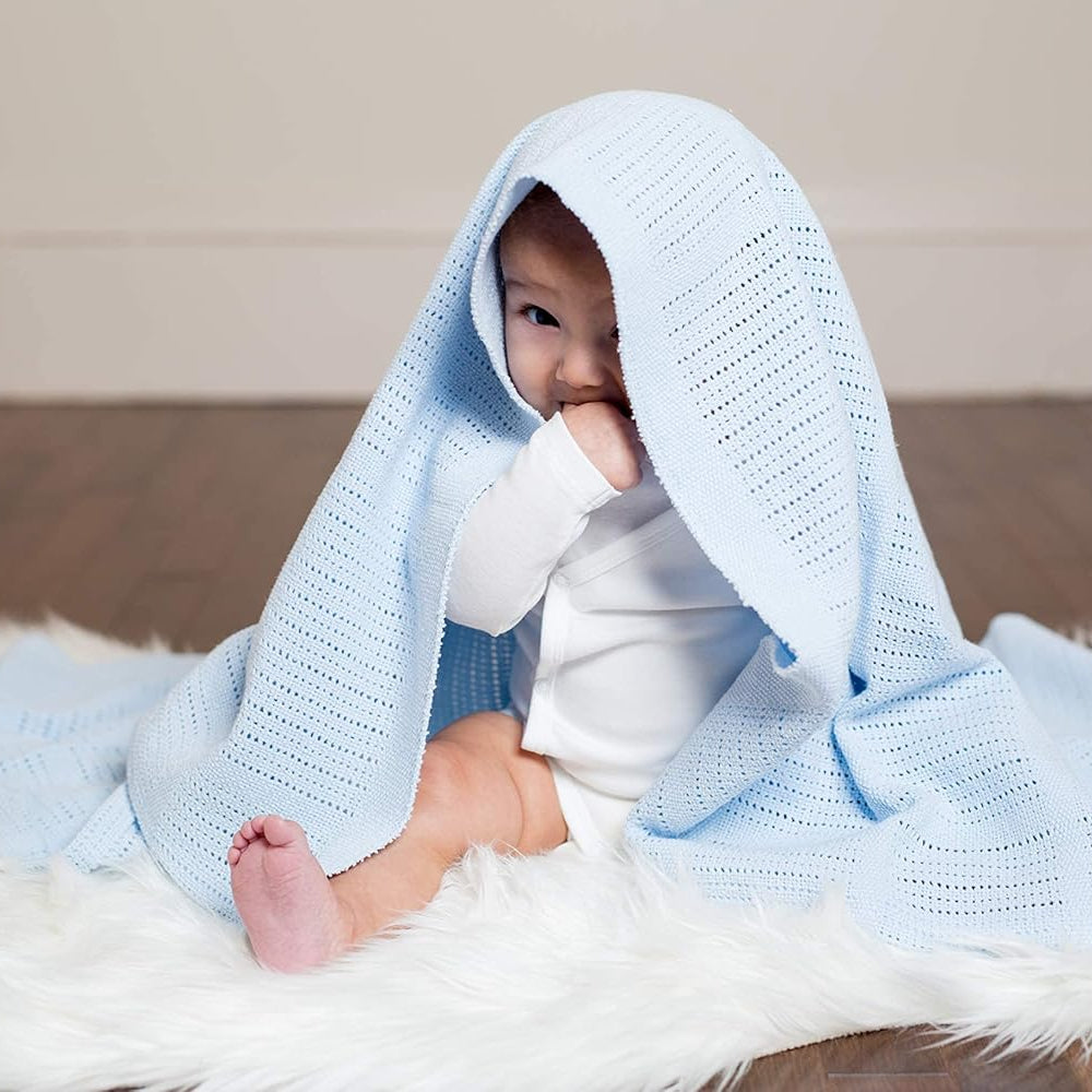 ClevaMama Cellular Blanket - Blue