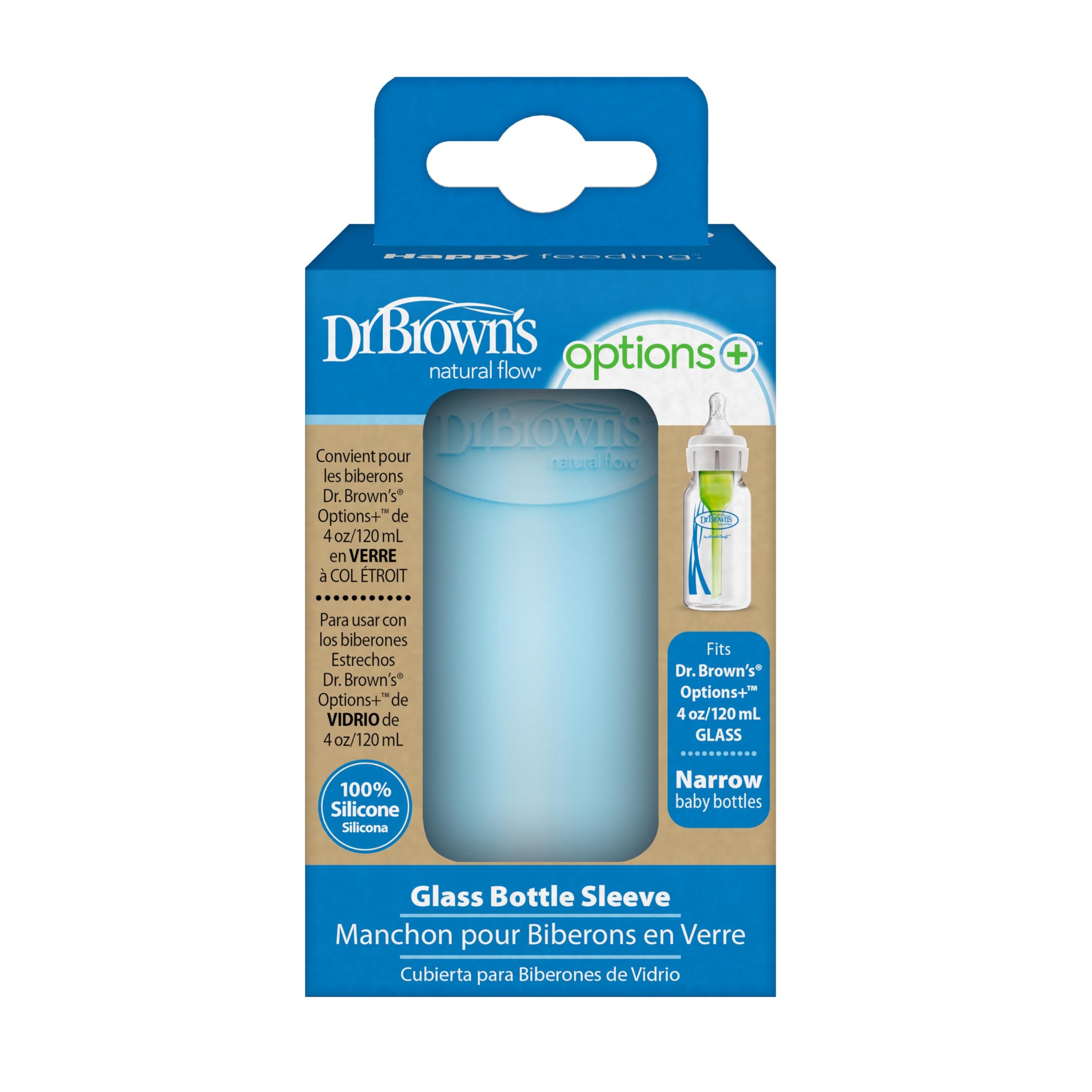 Dr Brown's Narrow Glass Bottle Sleeve 120ml - MamaApp