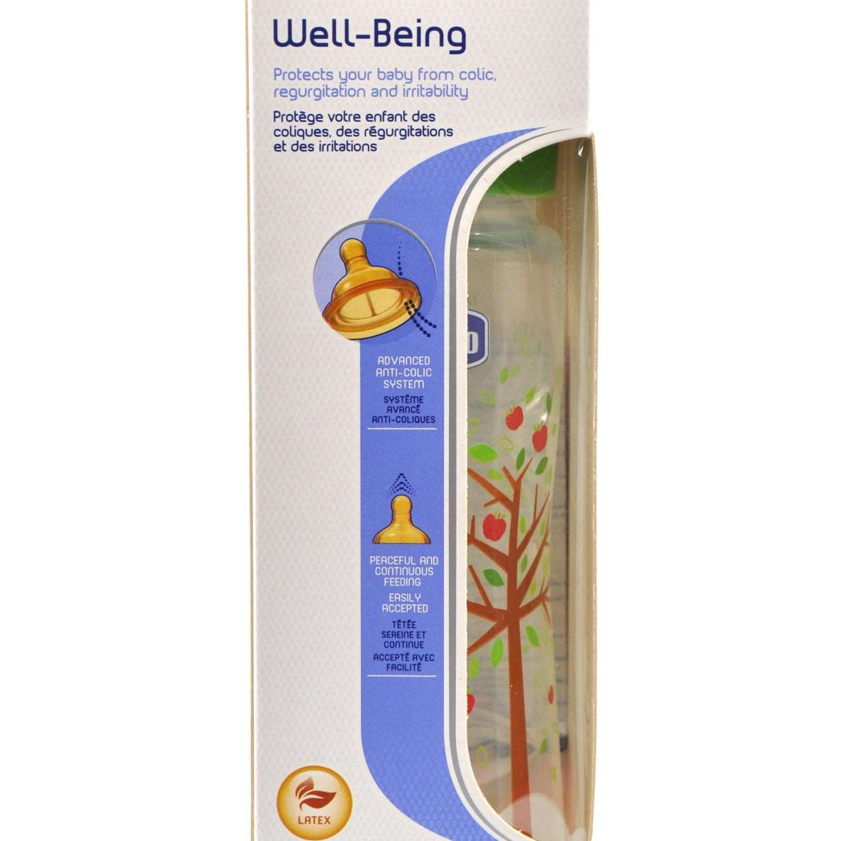 MamaApp Chicco Bottle Well Being Unisex 330 ml Fast Latex