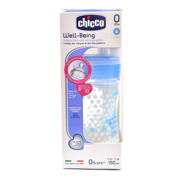 Chicco Well Being Plastic Bottle 150 ml Normal Silicone