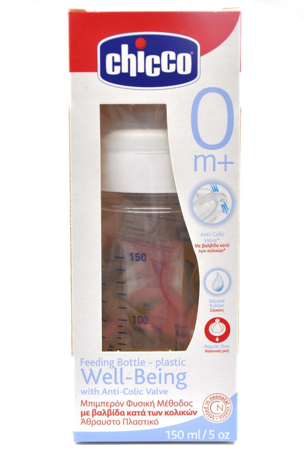 Chicco Well Being Feeding Bottle with Anti-Colic Valve 150 ml