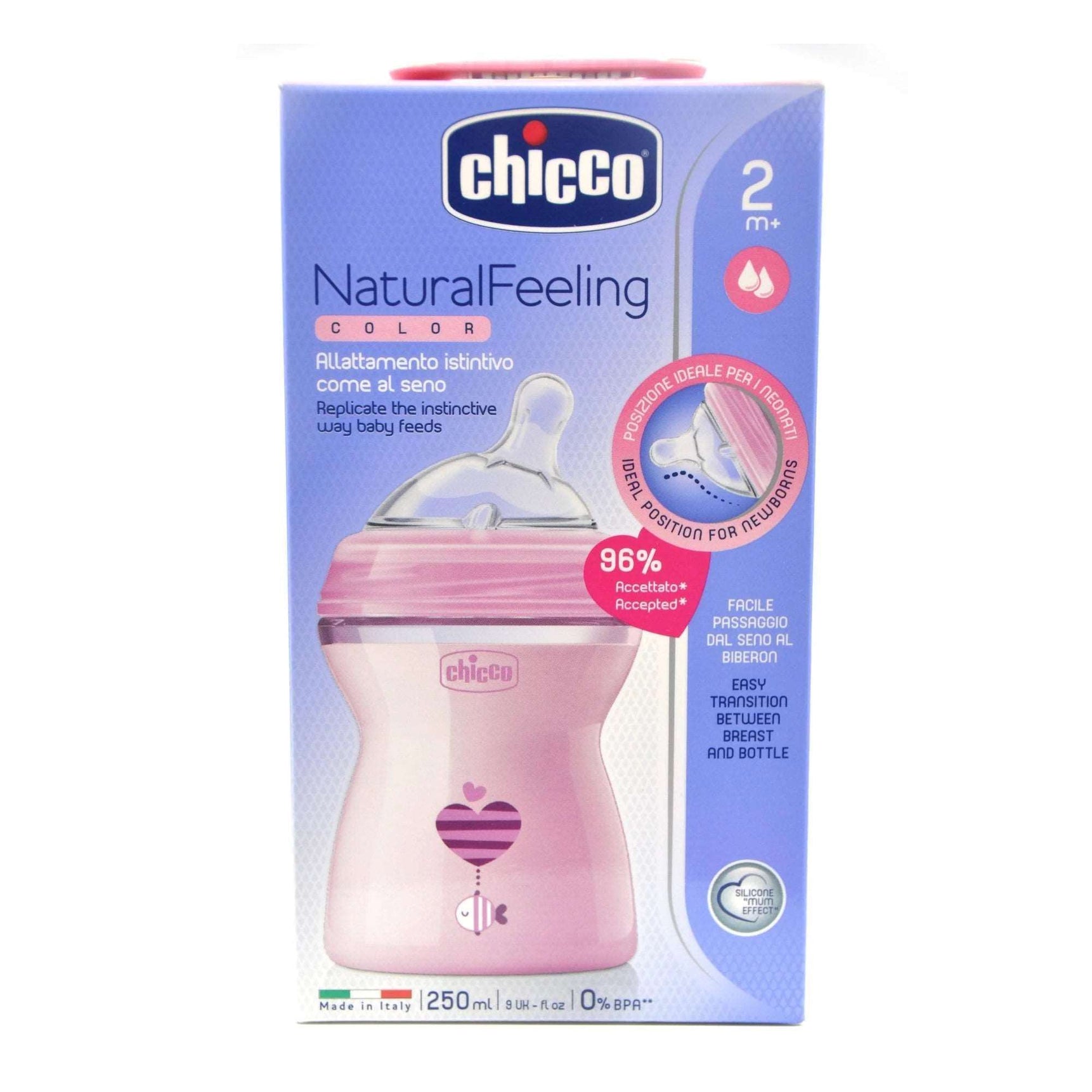 Chicco Natural Feeling Bottle 2+ Months 250 ml - MamaApp