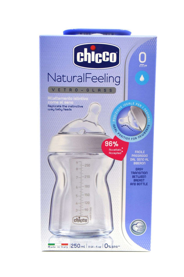 MamaApp Chicco Feeding Bottle Natural Feeling Glass 0+ Months