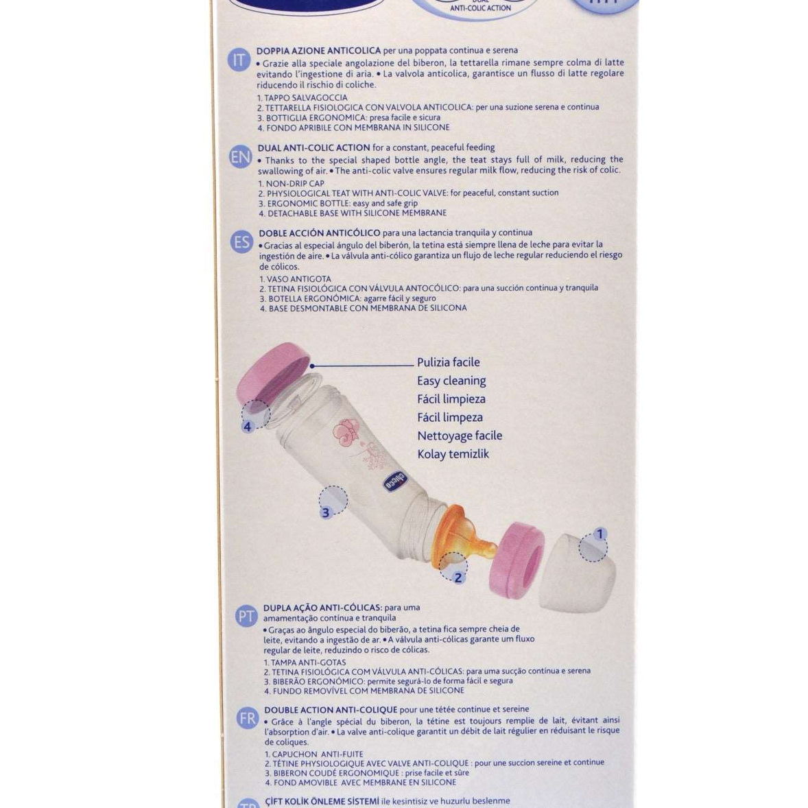 MamaApp Chicco Feeding Bottle Angled 250 ml Regular Latex