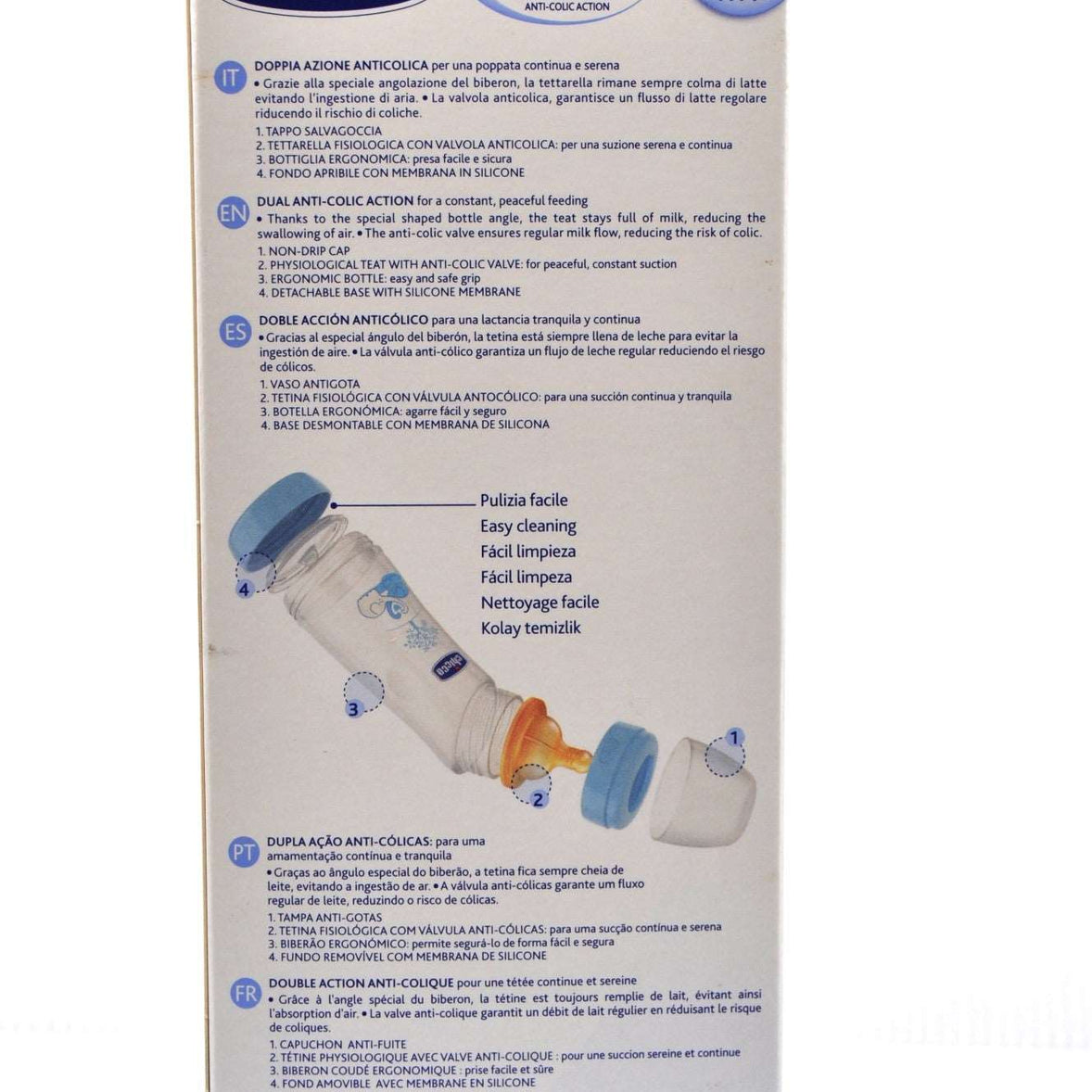 MamaApp Chicco Feeding Bottle Angled 250 ml Regular Latex