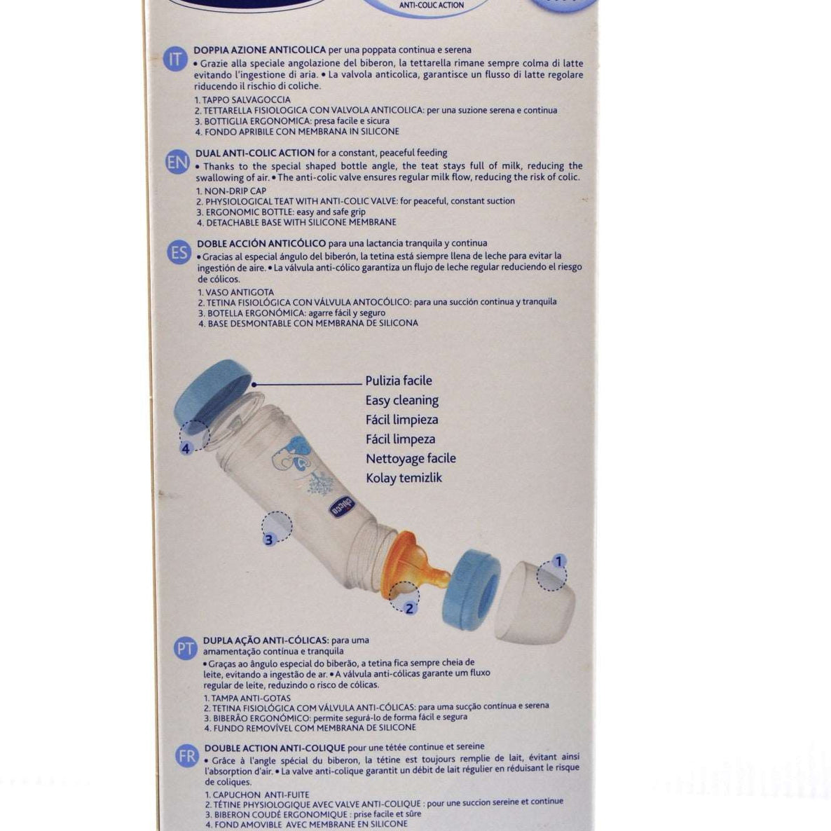 MamaApp Chicco Feeding Bottle Angled 250 ml Regular Latex