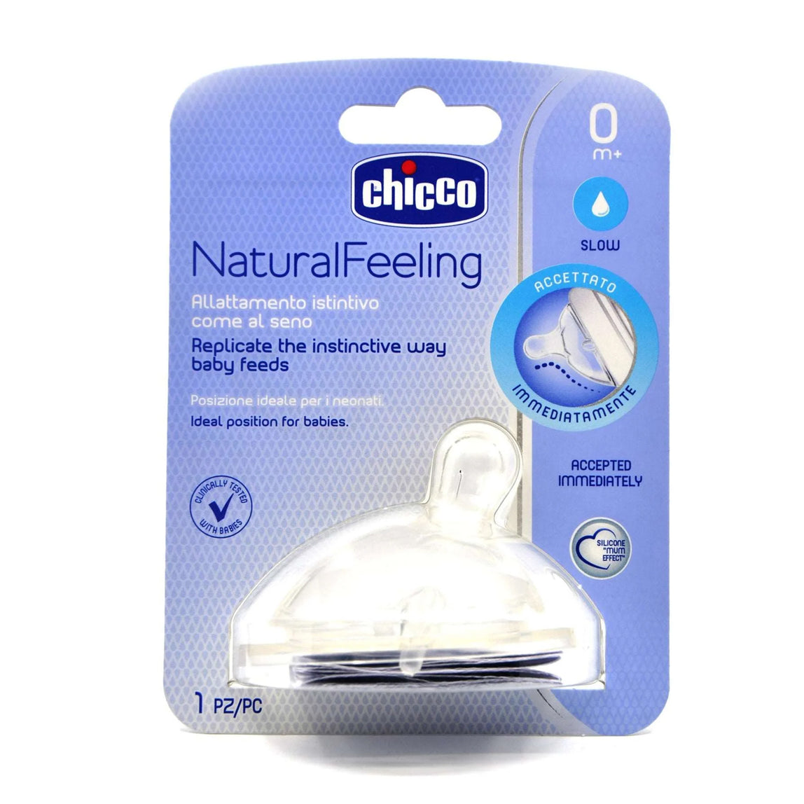 Chicco Teat Natural Feeling 0+ Months Regular - MamaApp