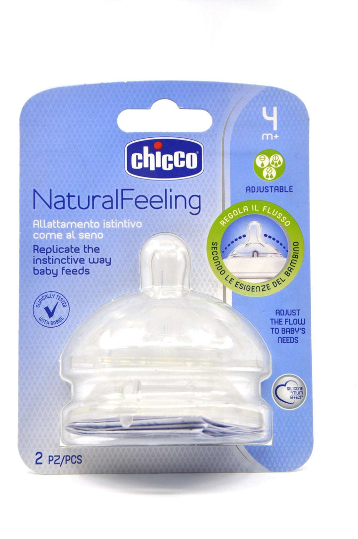 Chicco Teat Natural Feeling 4+ Months Adjustable 2 Pcs
