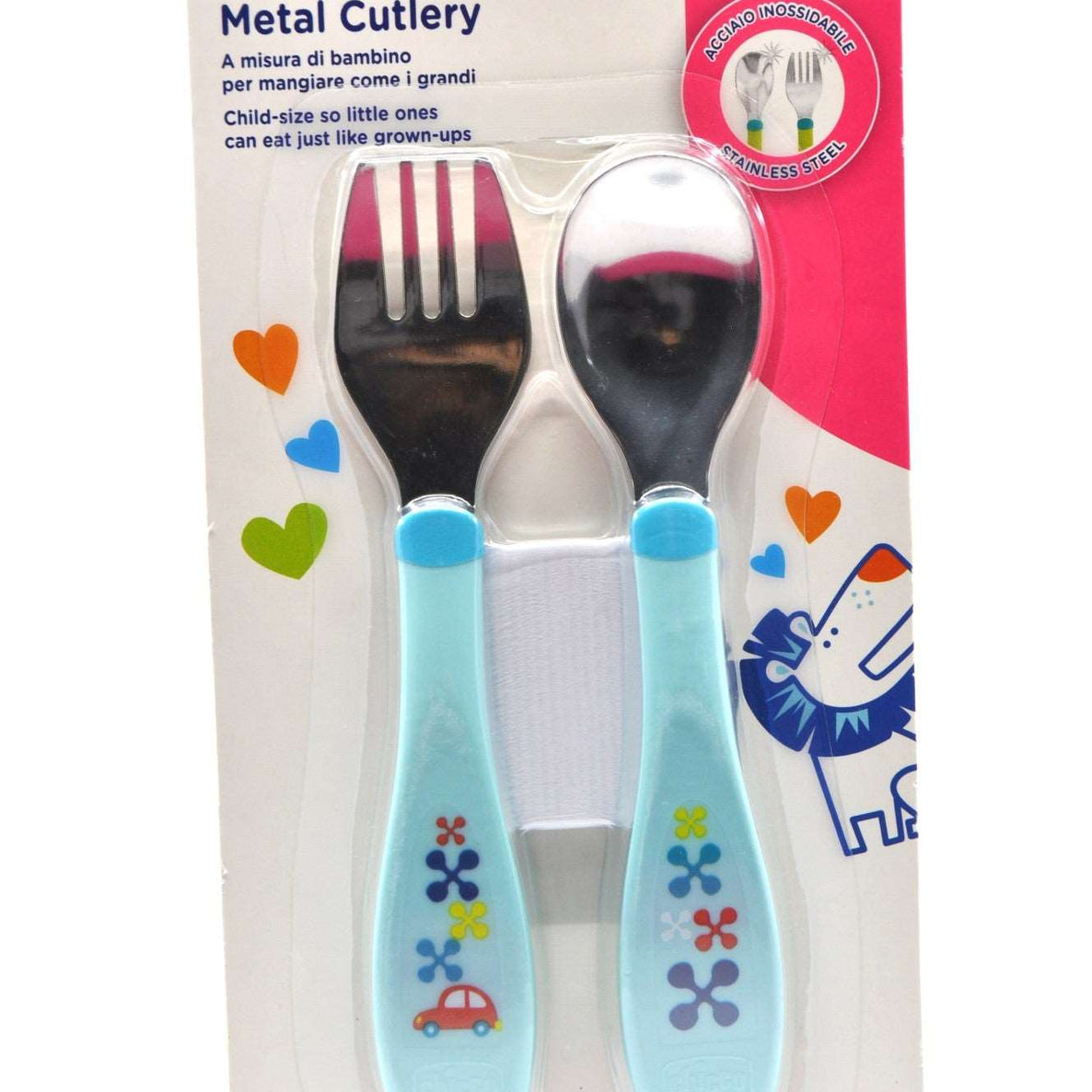 MamaApp Chicco Metal Cutlery 18M+