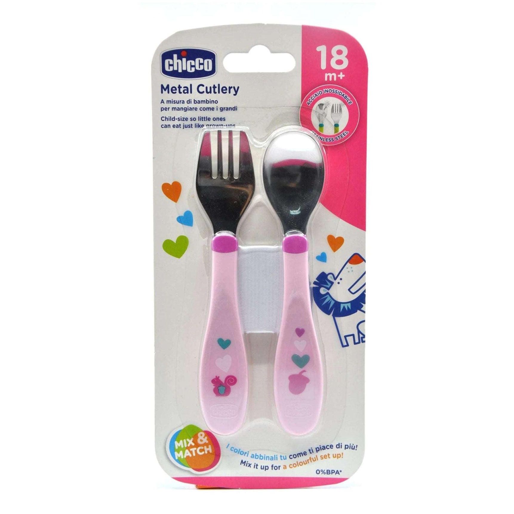 Chicco Metal Cutlery 18M+ - MamaApp
