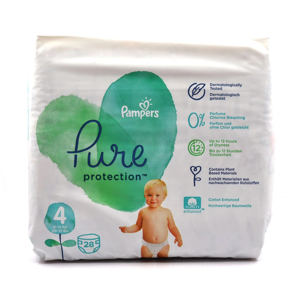 Pampers Pure Protection Diapers Size 4 (28's)