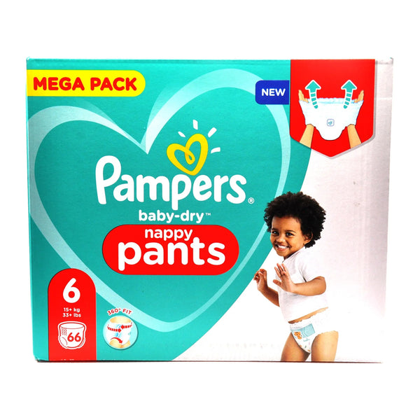 Pampers Baby Dry Nappy Pants Size 6 Mega Pack (66's)