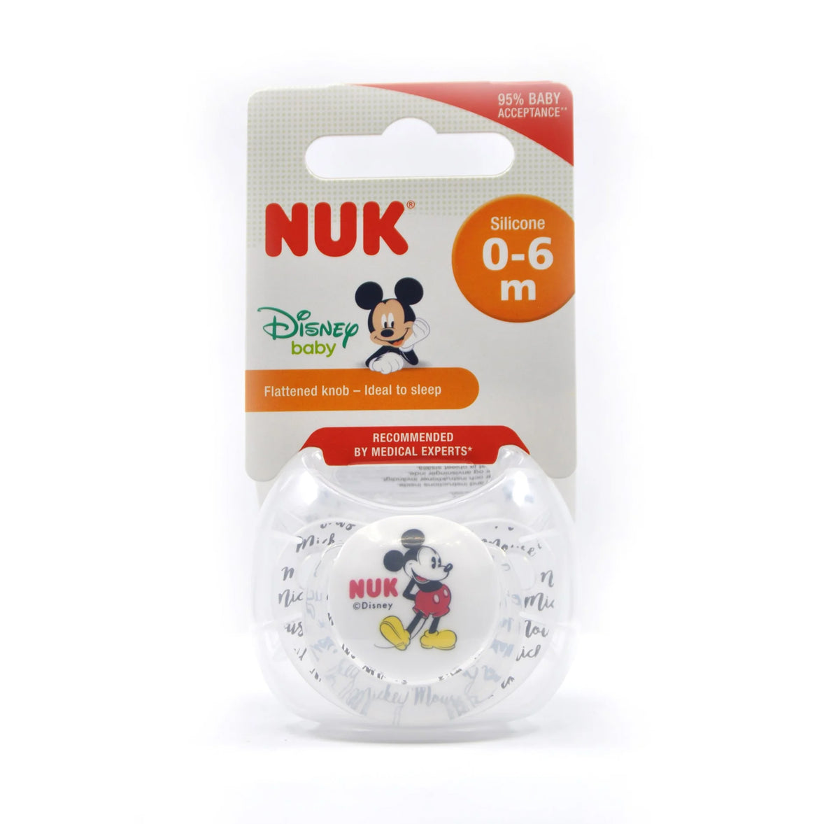 NUK Silicone Pacifier Disney Baby Mickey 0-6 Months