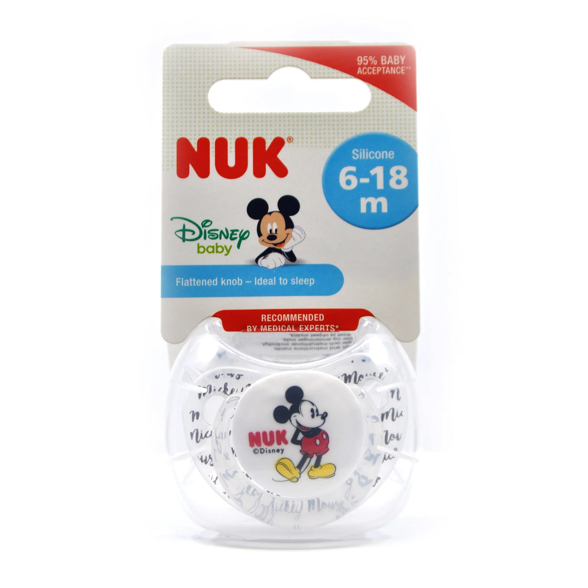 NUK Pacifier Silicone Size 2 Mickey (1 Pc) - MamaApp