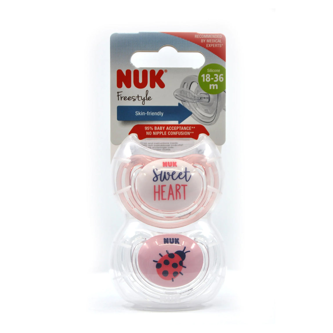 NUK Pacifier Silicone Size 3 Freestyle (2 Pcs) - MamaApp