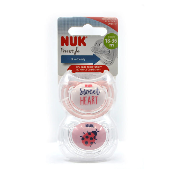 NUK Pacifier Silicone Size 3 Freestyle (2 Pcs)