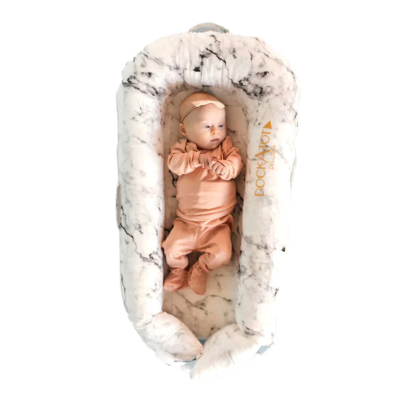 DockATot Deluxe+ Pod - Carrara Marble (0-8 months old baby) - MamaApp