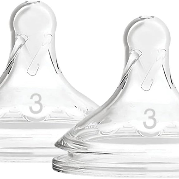 Dr. Brown's Level 3 W-N Silicone Options+ Nipple, 2-Pack (6M+)