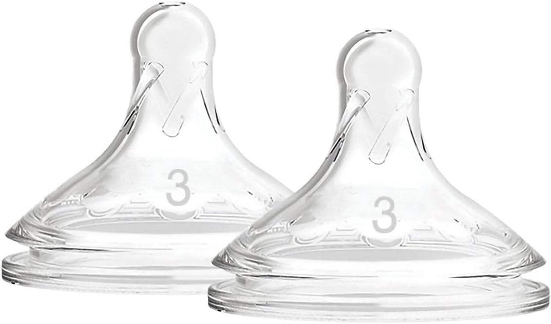 Dr. Brown's Level 3 W-N Silicone Options+ Nipple, 2-Pack (6M+)