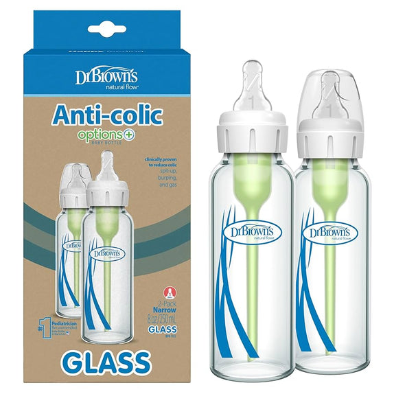 Dr. Brown's Natural Flow Glass Options+ Narrow Bottle 250 ml - MamaApp