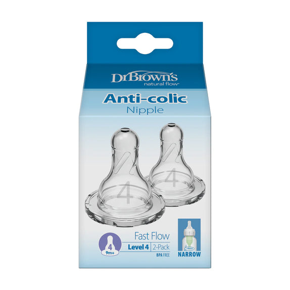 Dr. Brown's Natural Flow Level 4 Narrow Silicone Nipple - MamaApp
