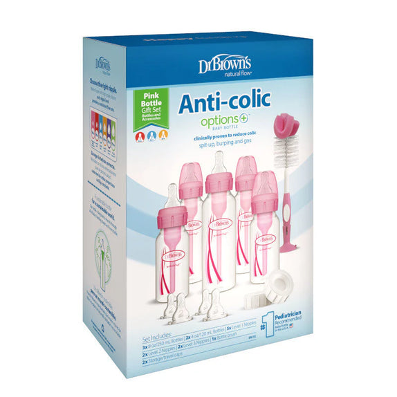 Dr. Brown's Natural Flow PP Plastic Options Plus Narrow Bottle Gift Set - MamaApp