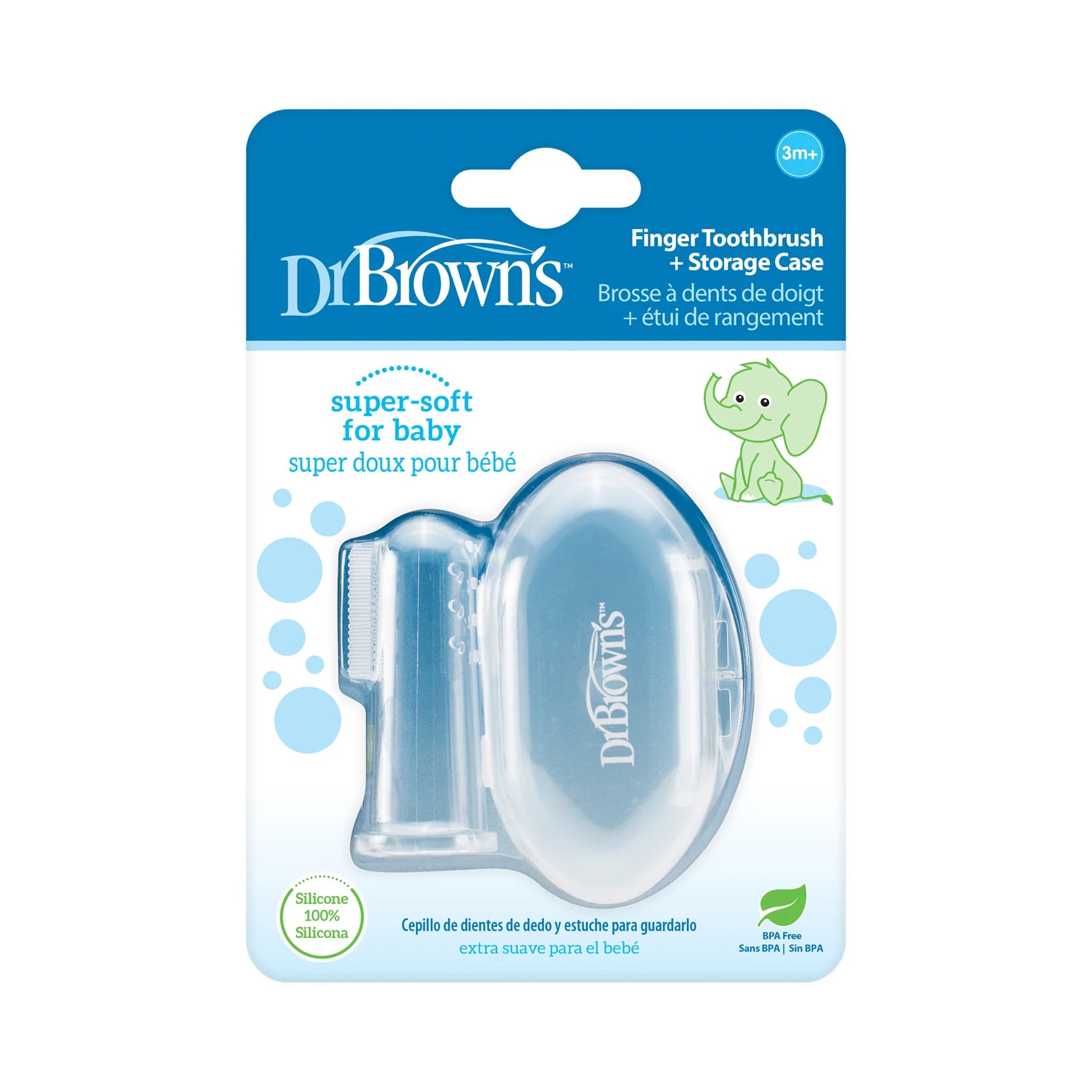 Dr. Brown's Silicone Finger Toothbrush with Case - MamaApp