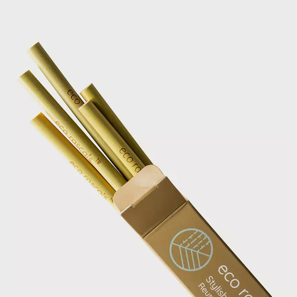 Eco Rascals 5 Pcs Reusable Bamboo Straws