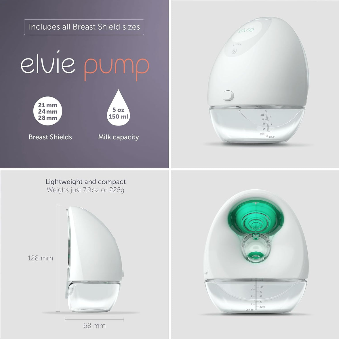 Elvie Double Electric Wearable Smart Breast Pump