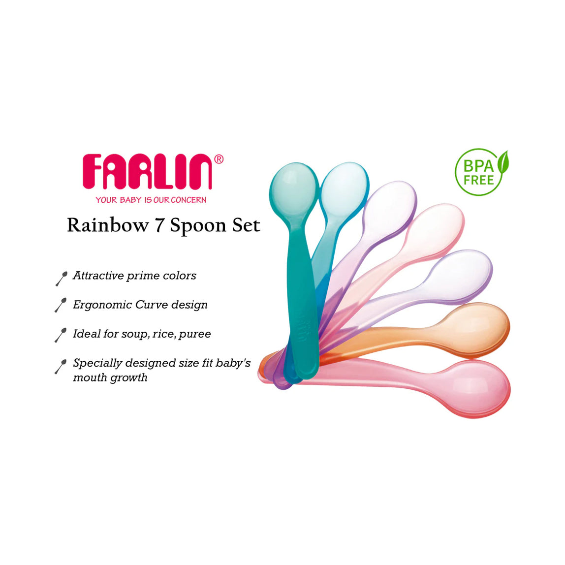 Farlin Rainbow Spoon Set - MamaApp
