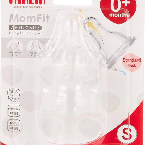 Farlin MomFit Anti-Colic Silicone Nipple – Standard Neck (2pcs)