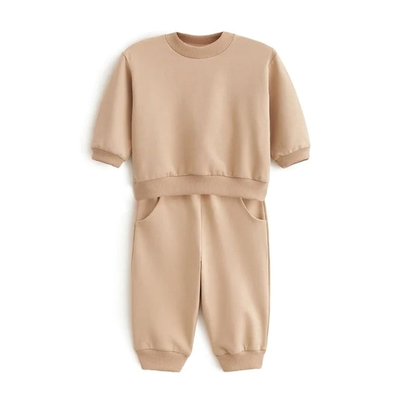 Loom Knits French Terry Suit - Beige - MamaApp