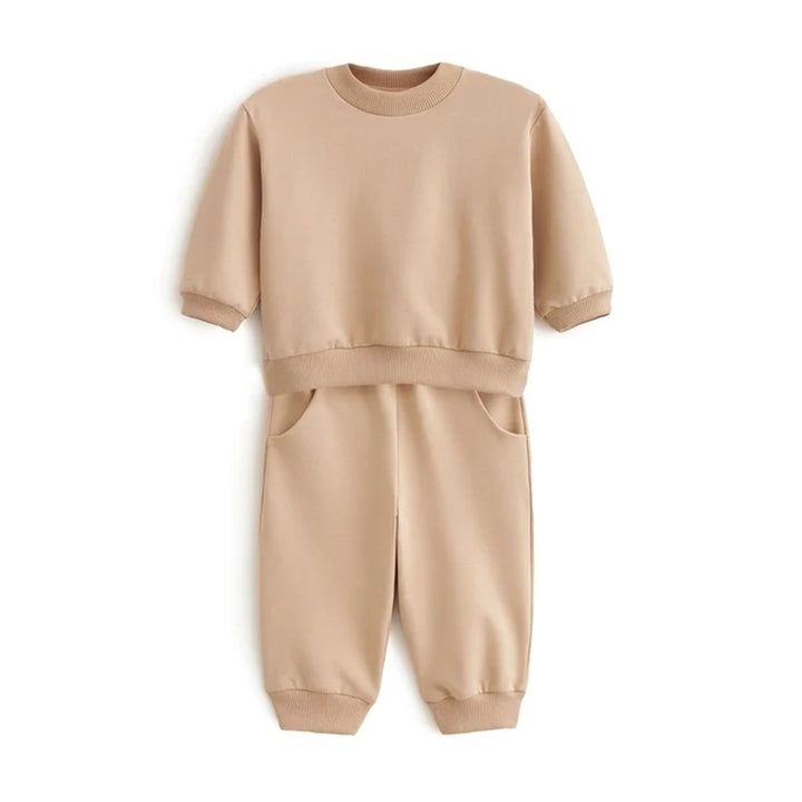 Loom Knits French Terry Suit - Beige