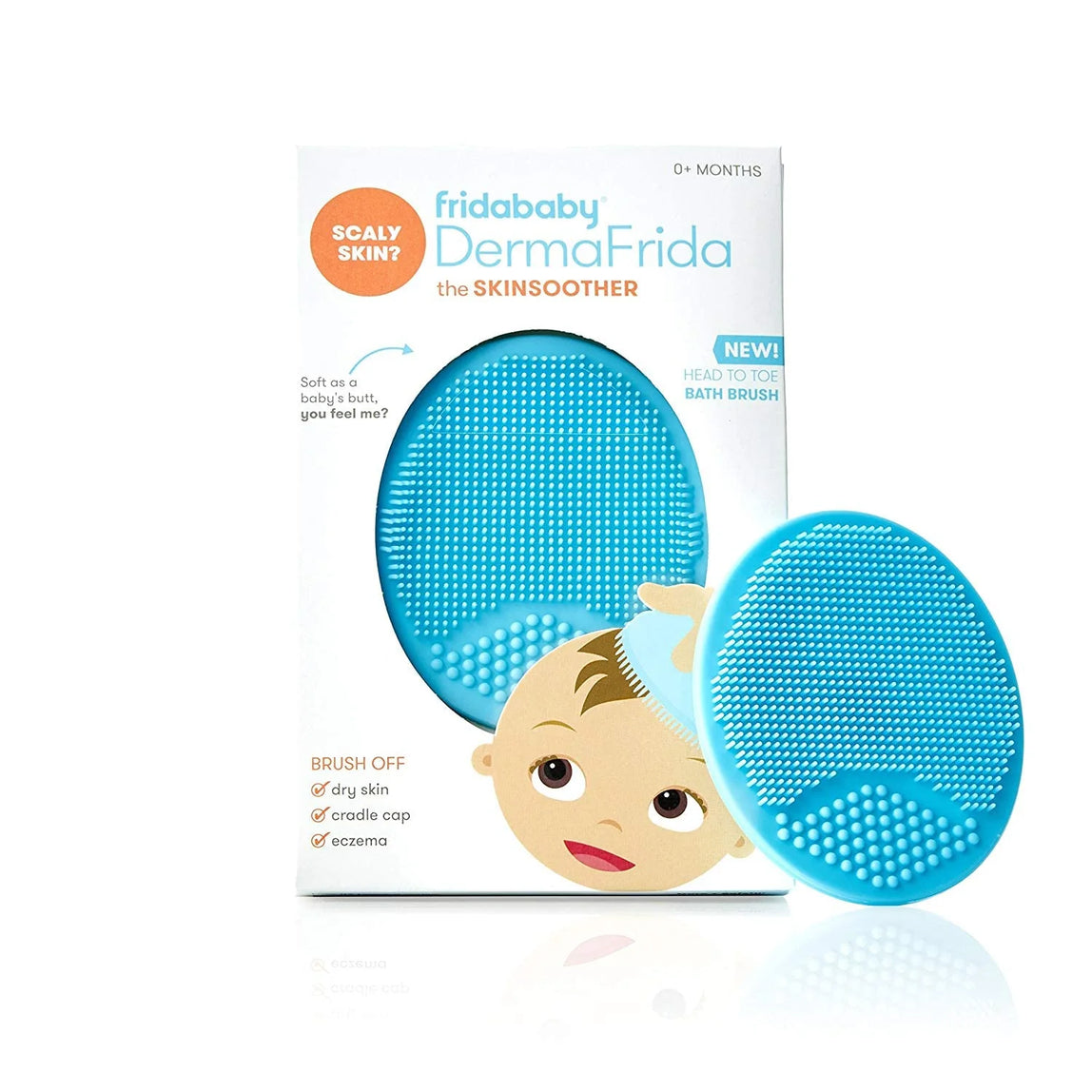 FridaBaby DermaFrida the Skin Soother Baby Bath Silicone Brush - MamaApp