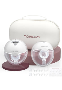 مضخة الثدي القابلة للارتداء من Momcozy M5 (مزدوجة) باللون الرمادي