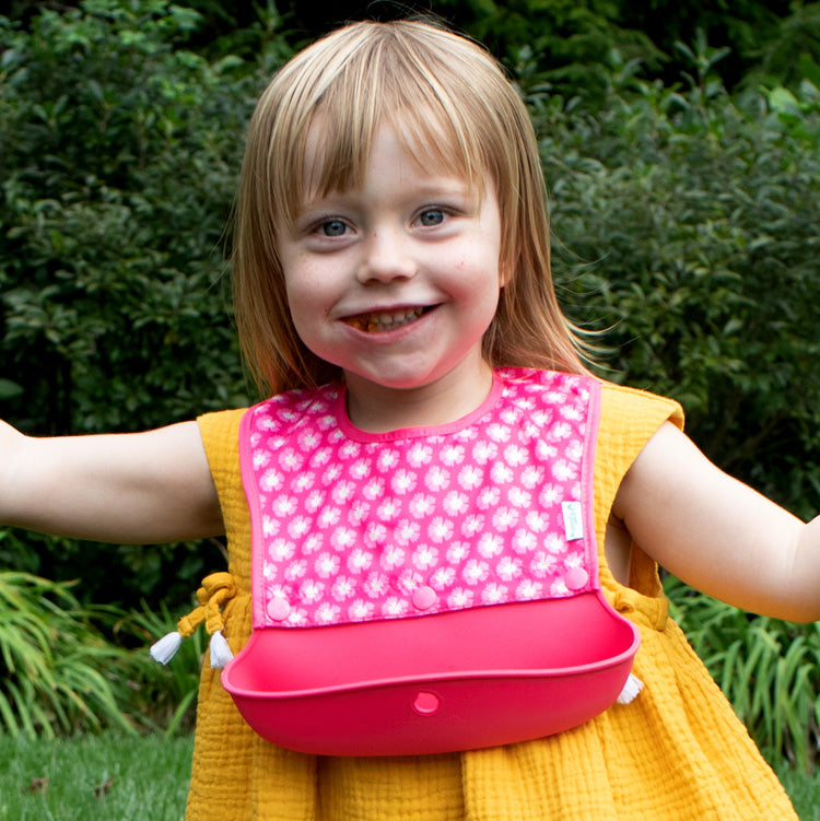 Green Sprouts Snap & Go Silicone Food Catcher Bib 3in1 Set