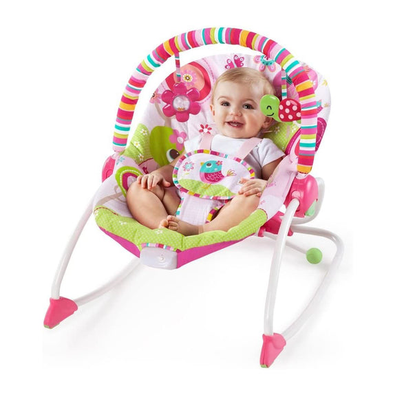Bright Starts Infant To Toddler Rocker Raspberry Garden - MamaApp