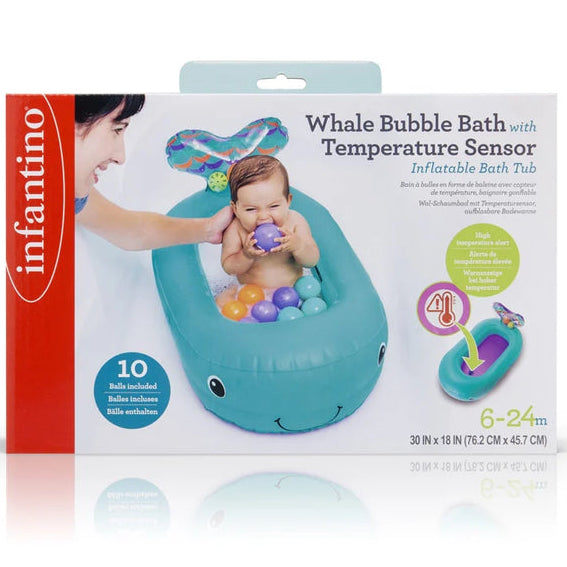 Infantino Whale Bubble Ball Inflatable Bath Tub - with temprature sensor