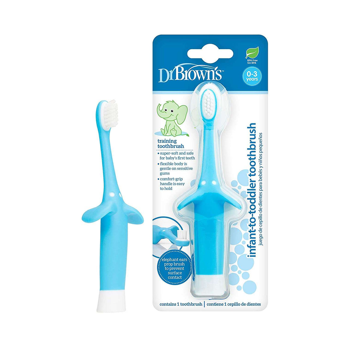 Dr. Brown's Infant to Toddler Toothbrush (Elephant) - MamaApp