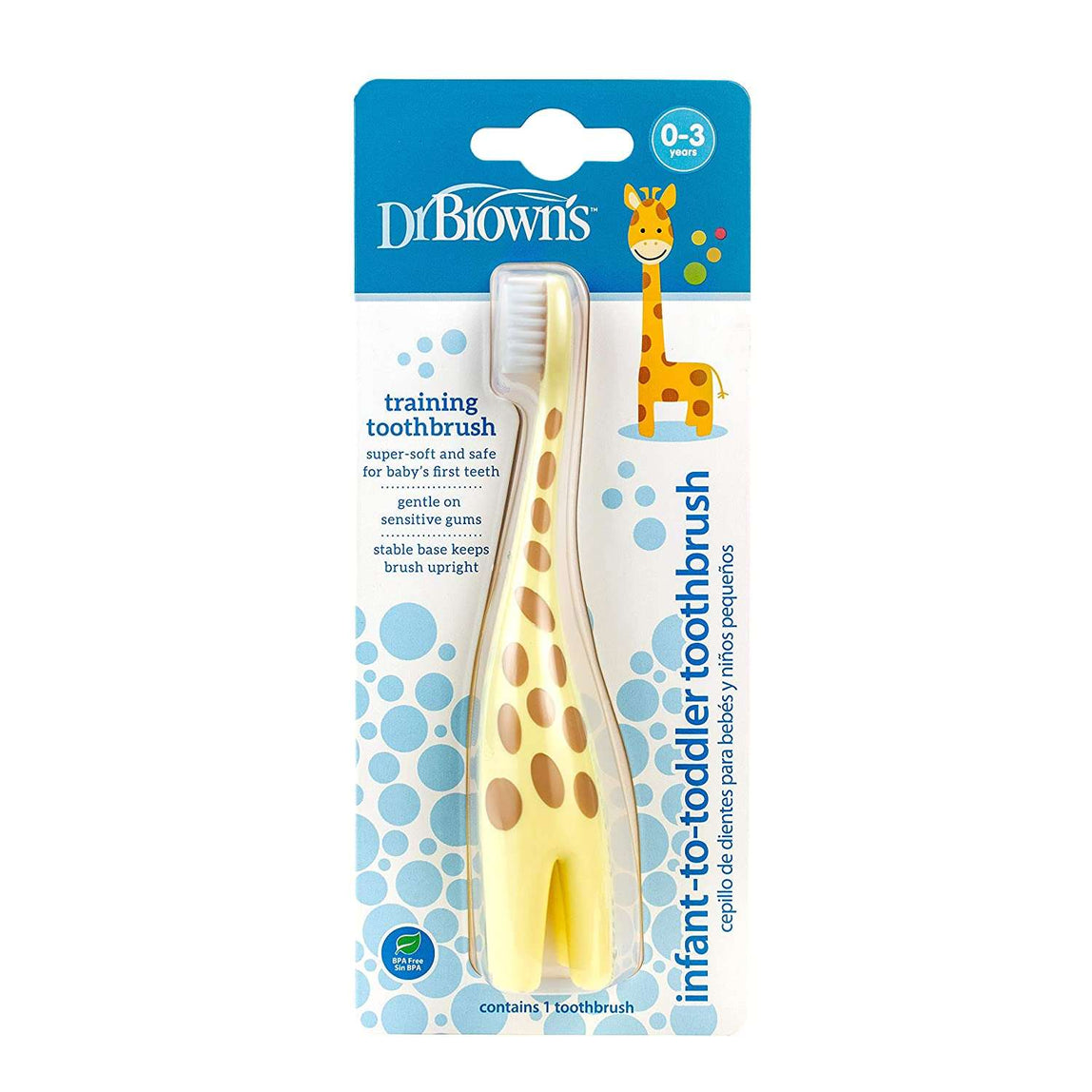 Dr. Brown's Infant to Toddler Toothbrush (Giraffe) - MamaApp