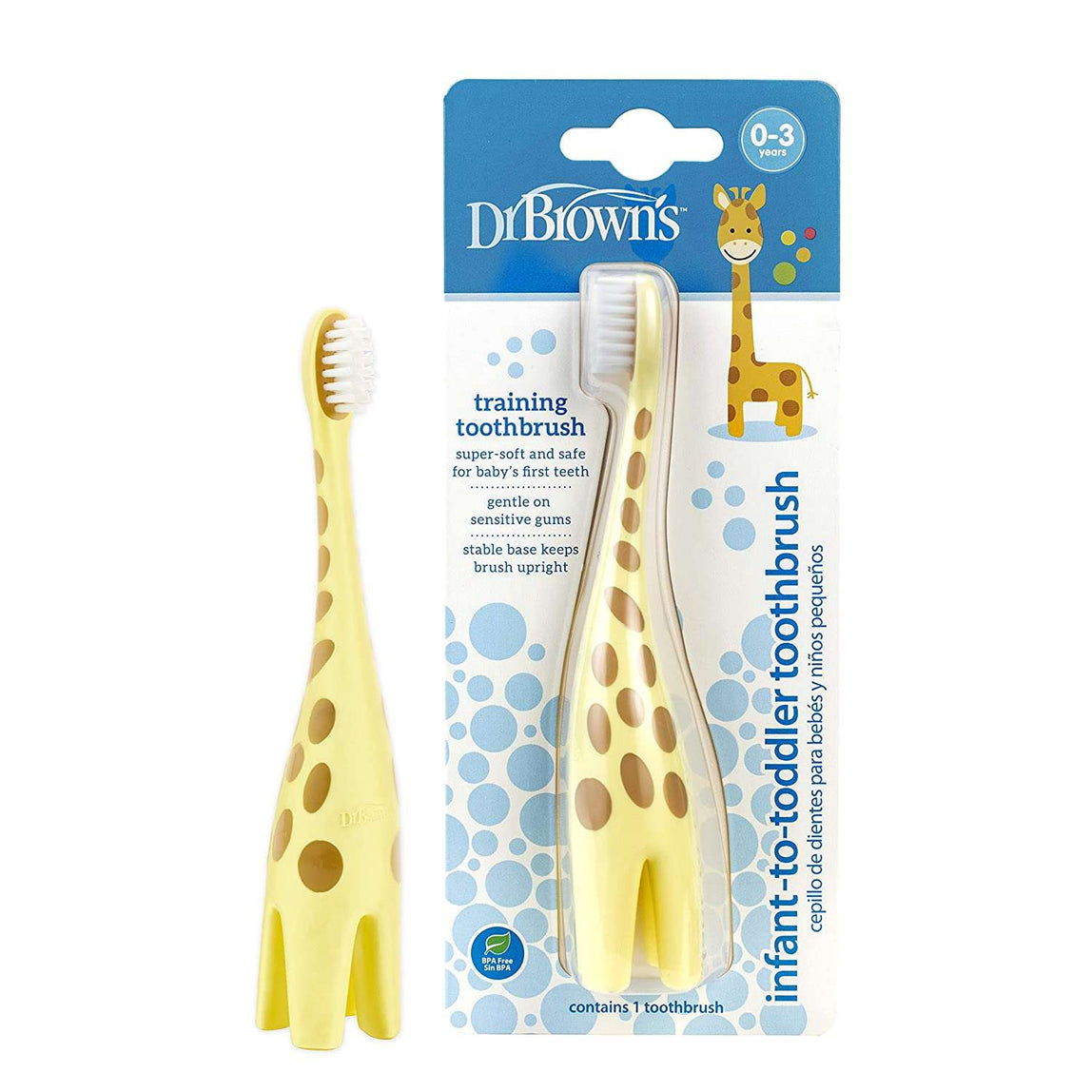 Dr. Brown's Infant to Toddler Toothbrush (Giraffe) - MamaApp