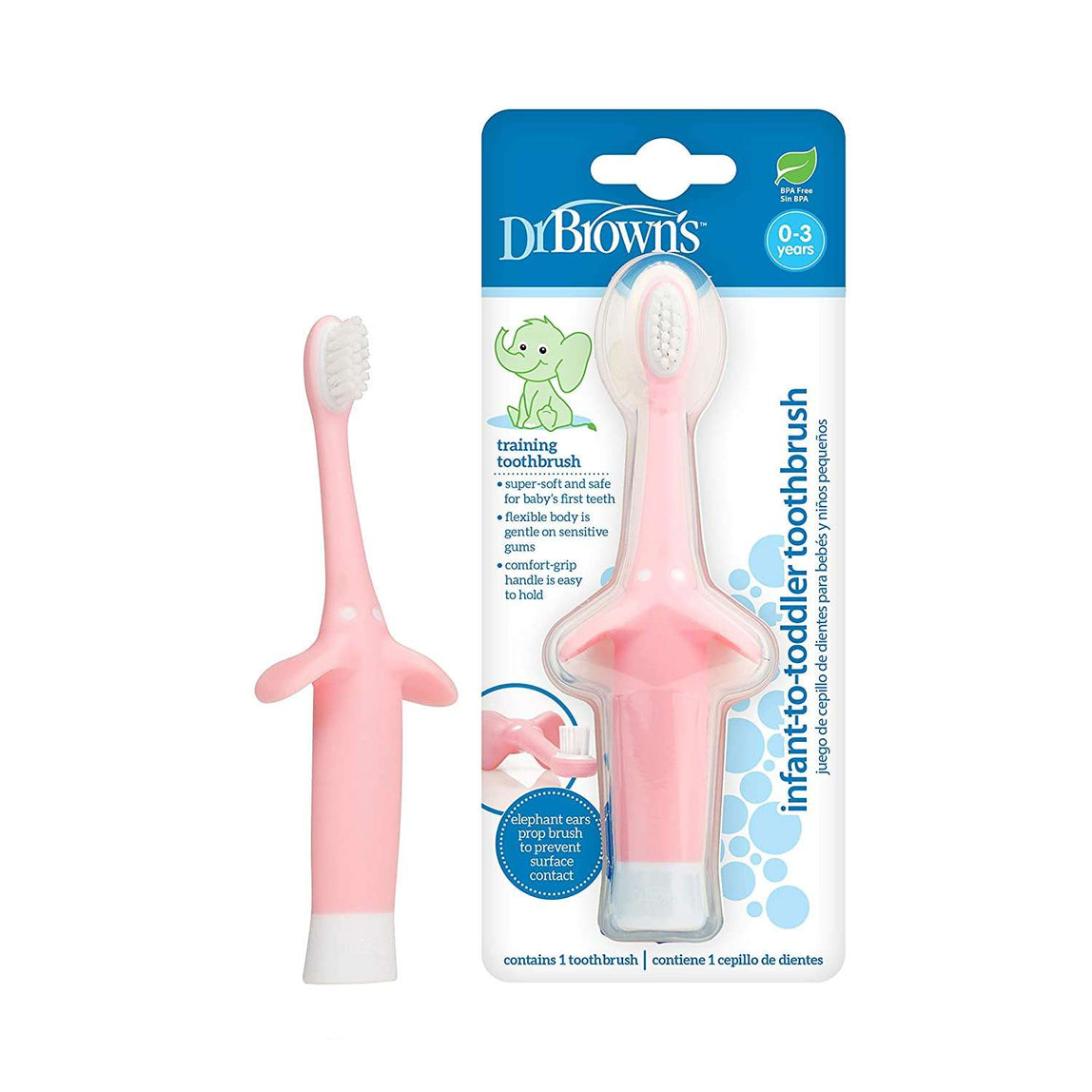 Dr. Brown's Infant to Toddler Toothbrush (Elephant) - MamaApp