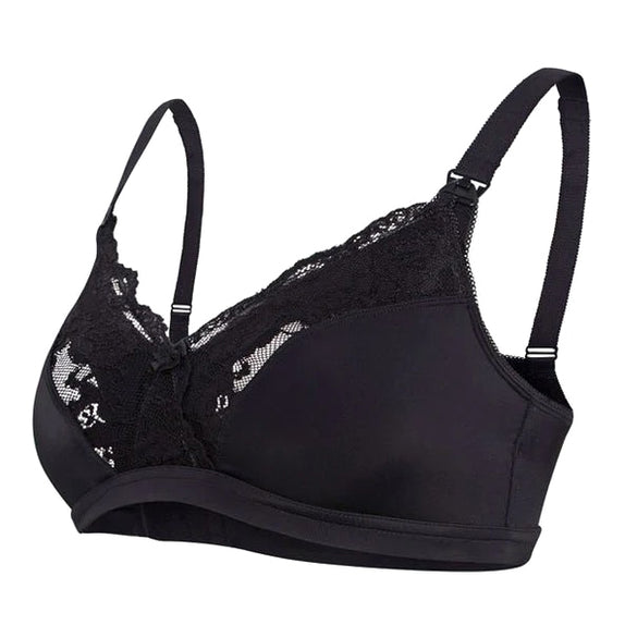 Carriwell Lace Maternity & Nursing Bra Black - MamaApp