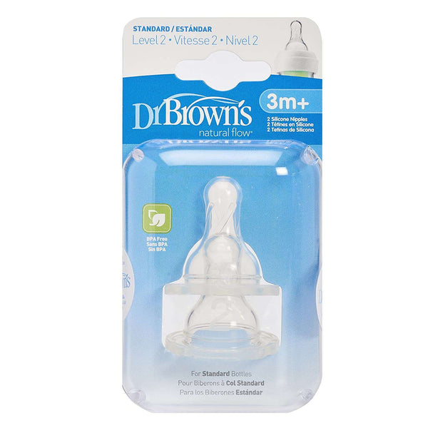 Dr. Brown's Natural Flow Level 2 Narrow Silicone Nipple