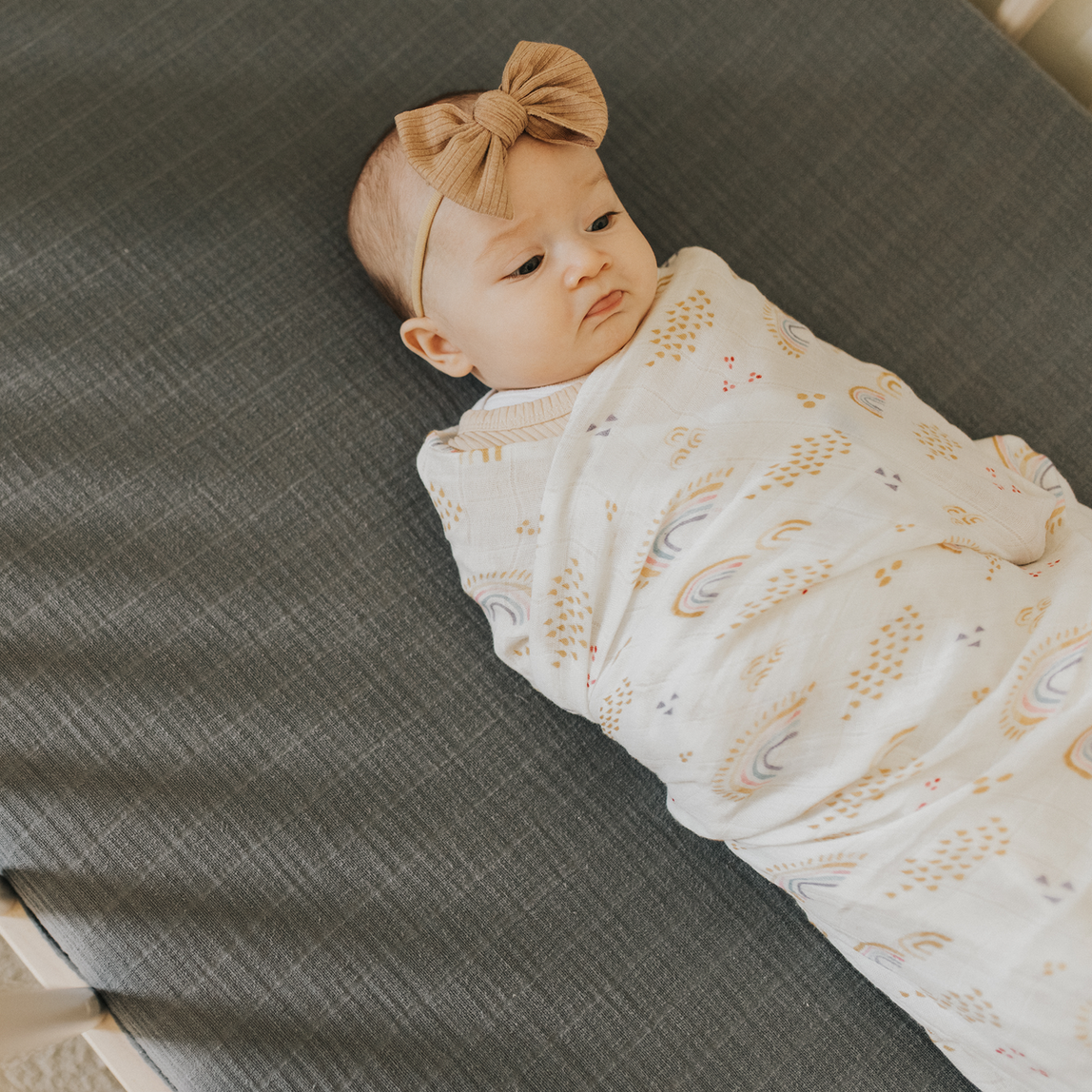 Little Unicorn 2-Pack Deluxe Muslin Swaddle Set-Rainbow Gingham Set - MamaApp