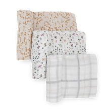 Little Unicorn 3-Pack Cotton Muslin Swaddle Set-Bees Set