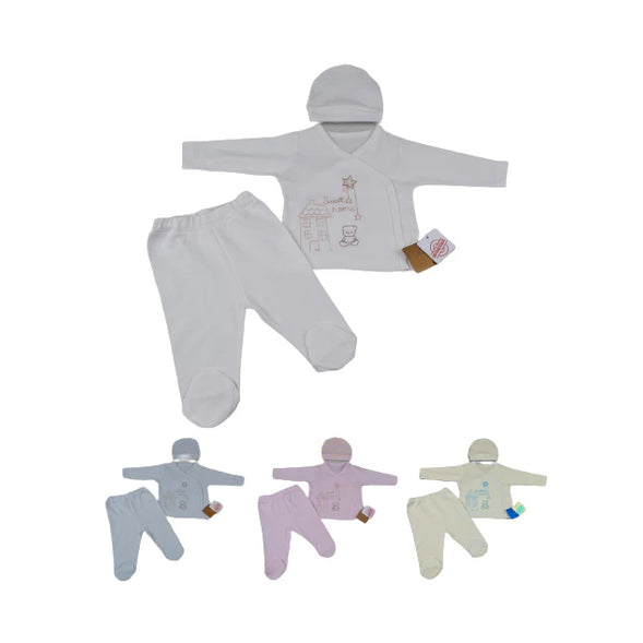 Londony Flexi Baby Romper Newborn Baby Set 3pcs