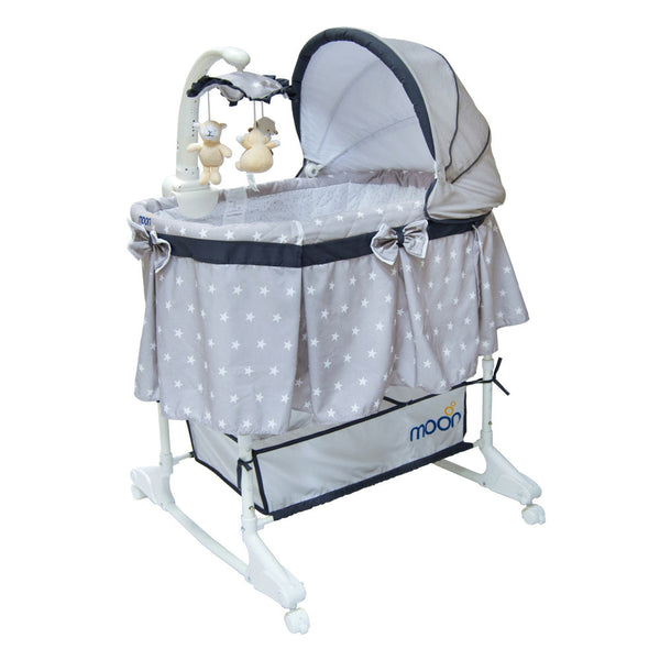 MOON Soffy - 4 in 1 convertible cradle -Grey Star